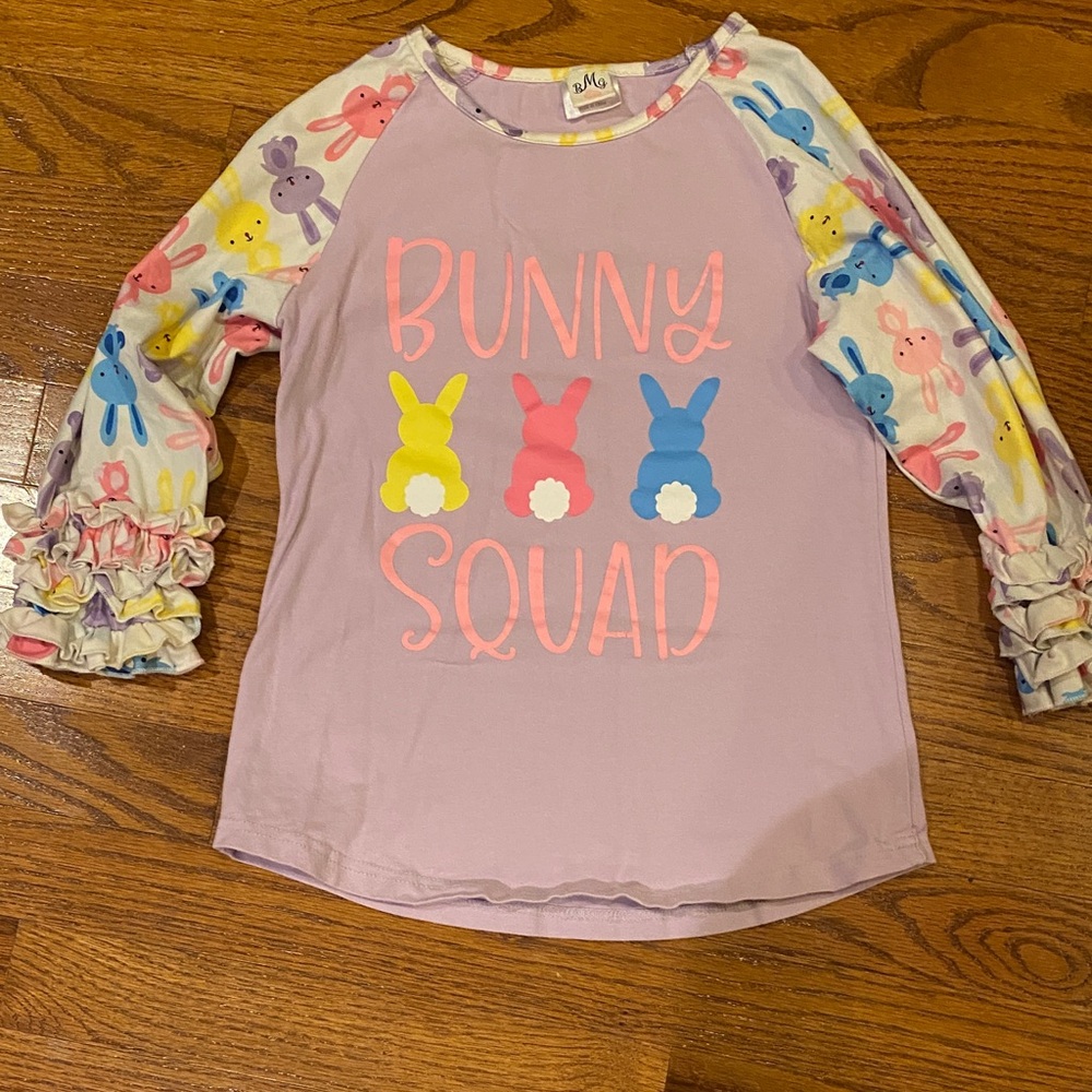 Bunny Squad Long Sleeve Shirt - Purple with Multicolor Bunnies